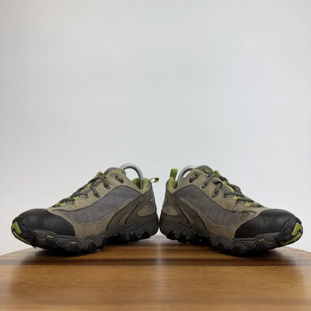 Womens Oboz Phoenix Low Beige Leather Athletic Waterproof‎ Hiking Shoes Size 8 M